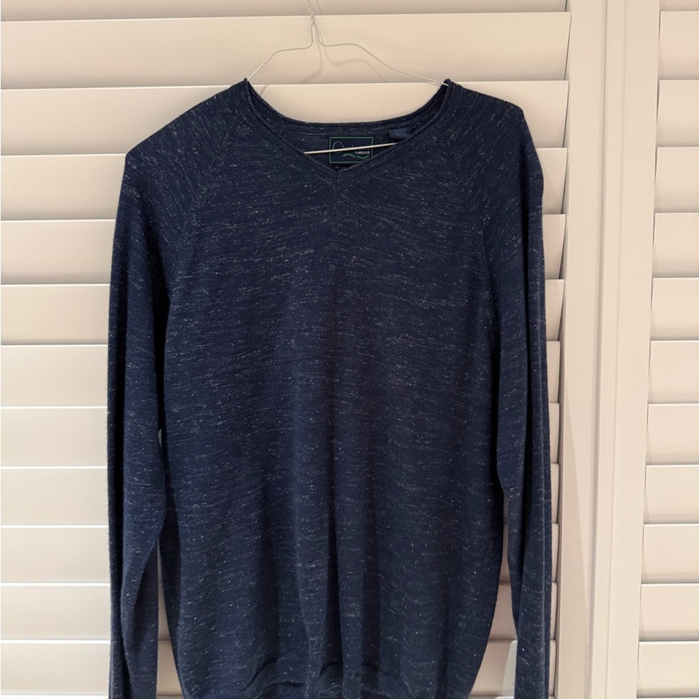Classic V-Neck Navy Sweater for Men